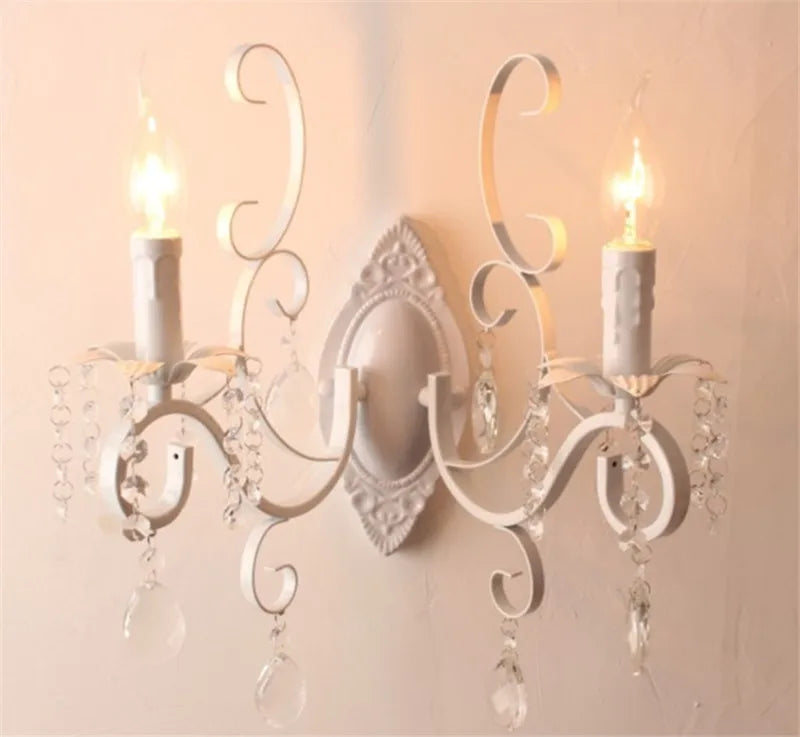 CrystalGlow Vägglampa - Vintage Svart LED Belysning