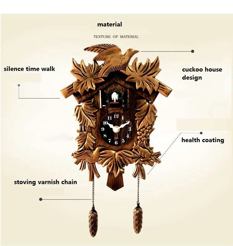 BirdTime Clock – Vintage Cuckoo Clock with Sound