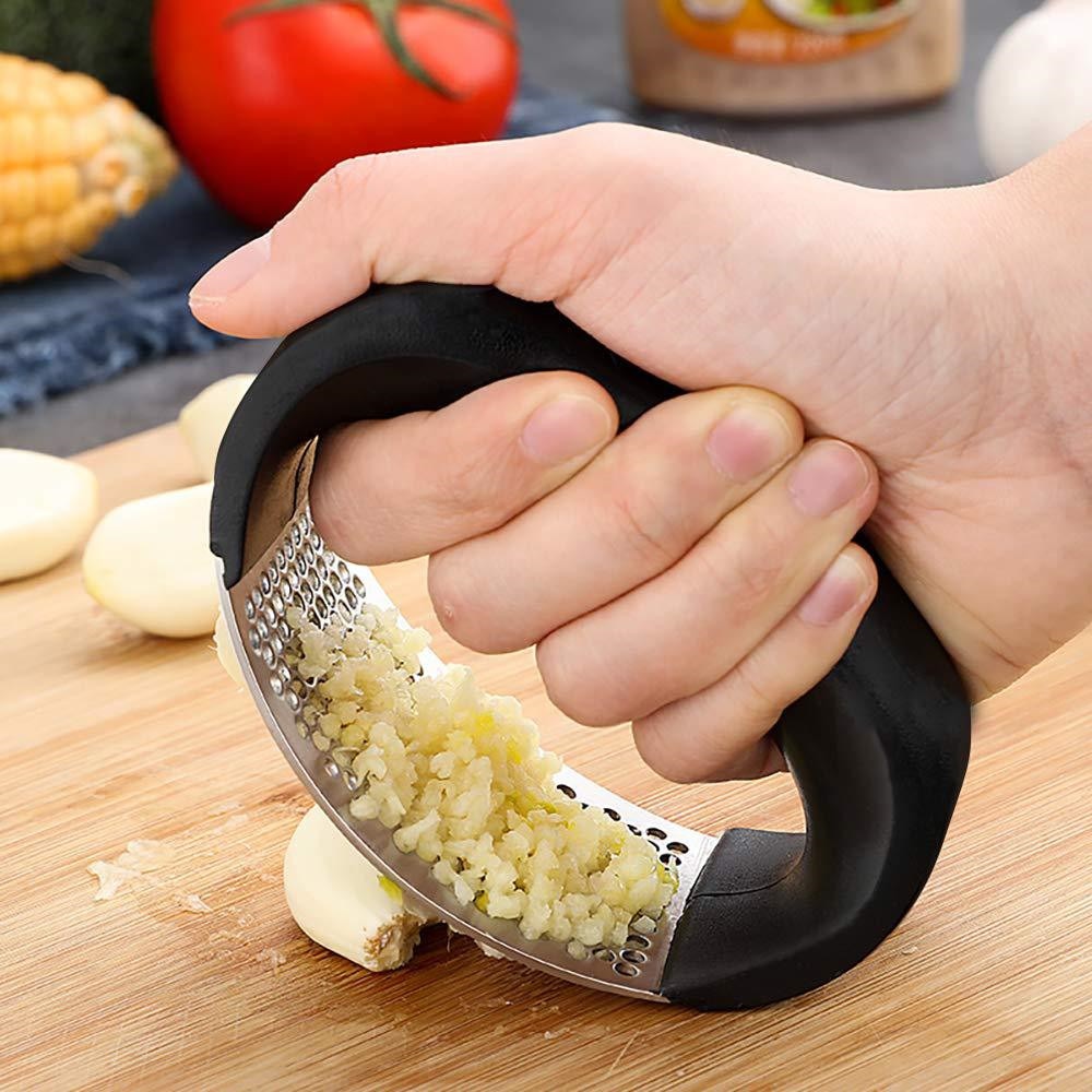 RVS Curves Garlic Press