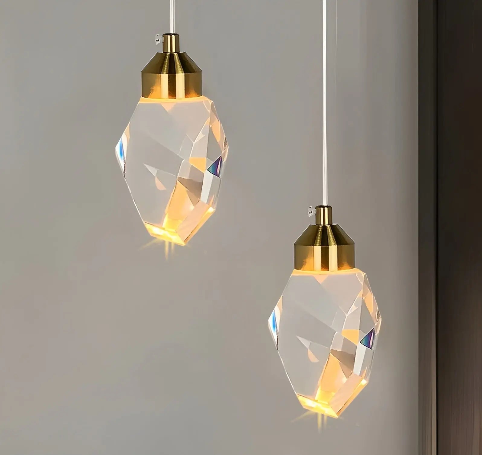 Luxurious Crystal Pendant Lamp with LED Lighting - CrystalElegance