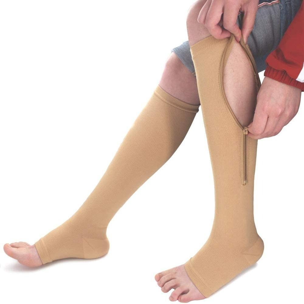 SupportEase - Support Socks with Zipper for Comfort