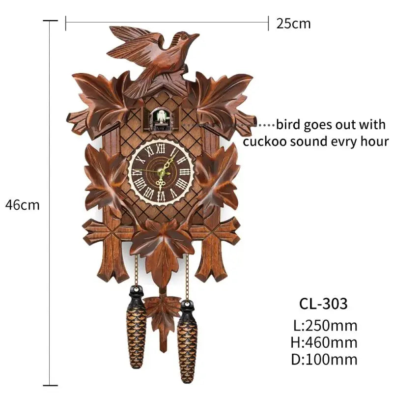 Vintage Chic Wooden Cuckoo Clock – A Timeless Addition to Your Interior