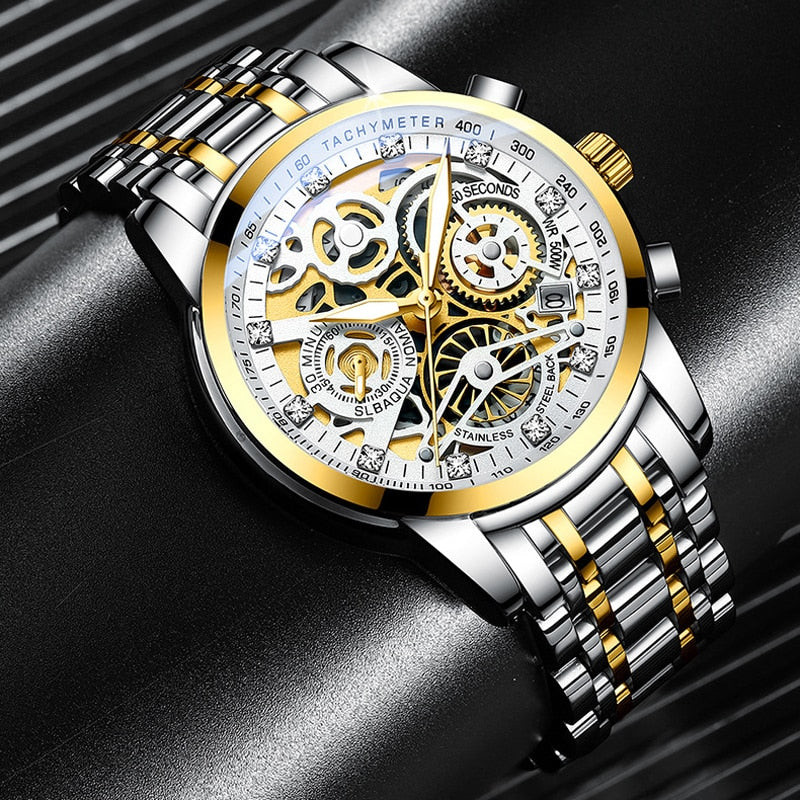 SkeletonWatch - Stylish Men's Watch with Black Design