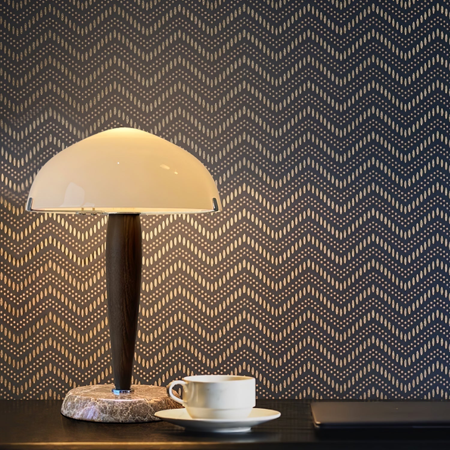 HeritageGlow Table - Tidös Table Lamp with Luxurious Materials