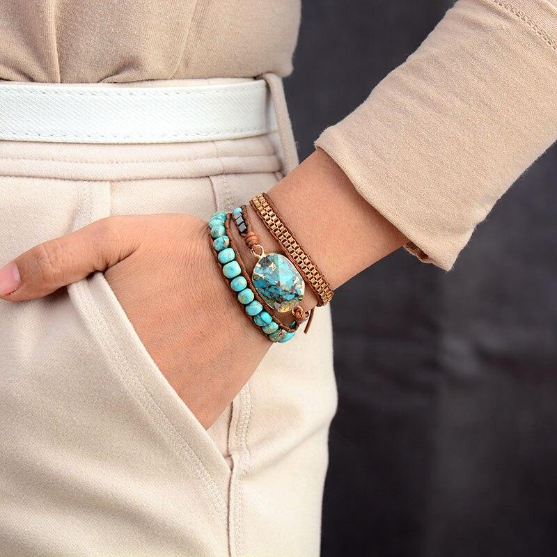 Elara Bracelet - Stress Relief Turquoise Energy Wrap