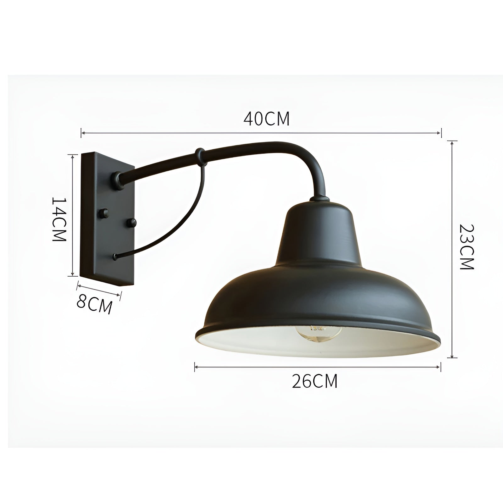 Vintage Farmhouse Lamp - Industrial Vintage Wall Lamp for Atmospheric Lighting
