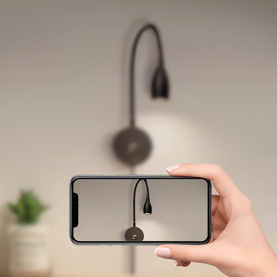 Luminara Vägglampa - Stilren Justerbar LED Vägglampa för Litteraturglädje