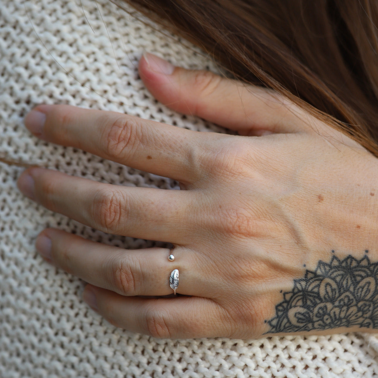 SilverPlume Ring – Elegant Silver Ring with Butterfly Pattern