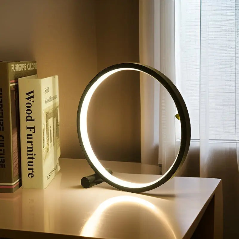 Halo Glo Table Lamp: Elegant LED Lighting with Touch Control