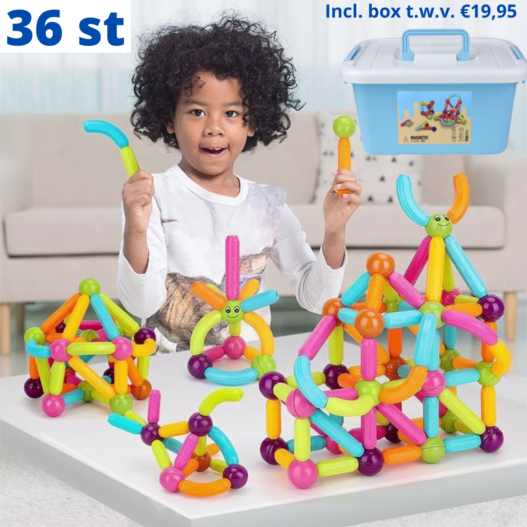 MagicBlocks Playset - Creative Magnetic Toy with Storage Bag