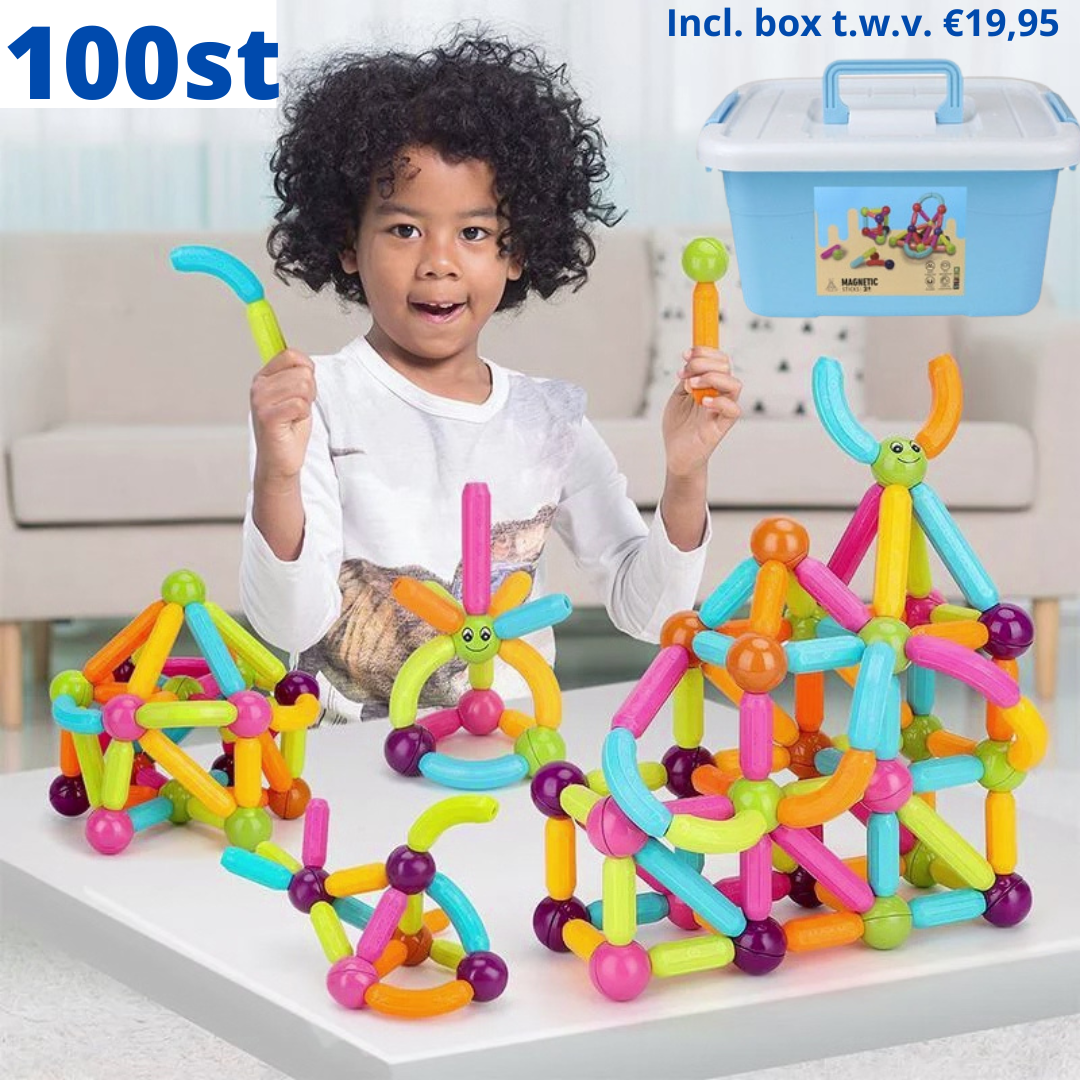 MagicBlocks Playset - Creative Magnetic Toy with Storage Bag
