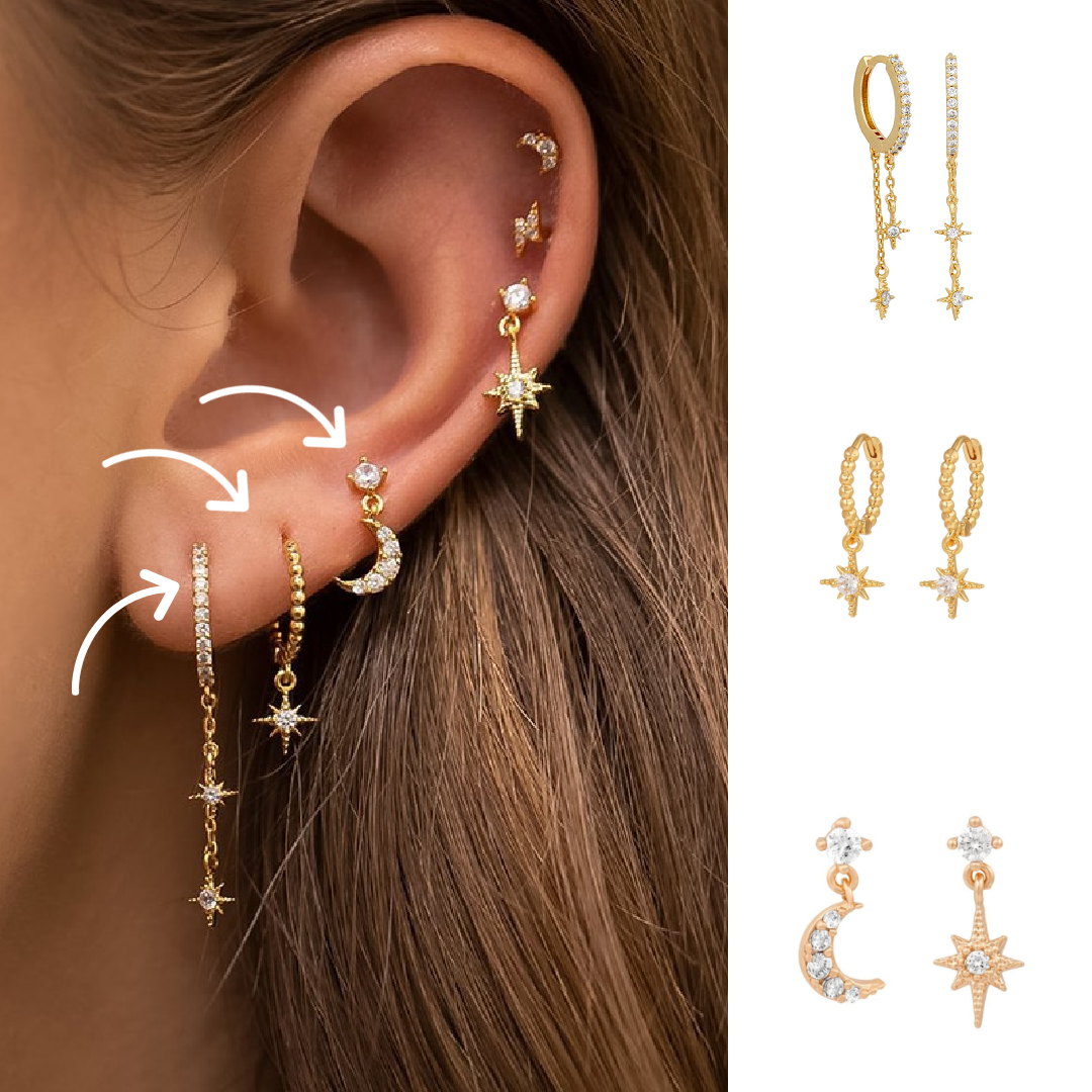 StarGlow Earrings - Magical Earrings with Star Design