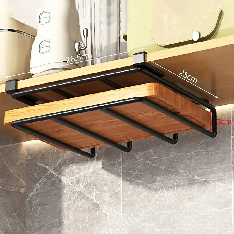 Stylish Kitchen Hanging Organizer - Easy Installation Without Drilling