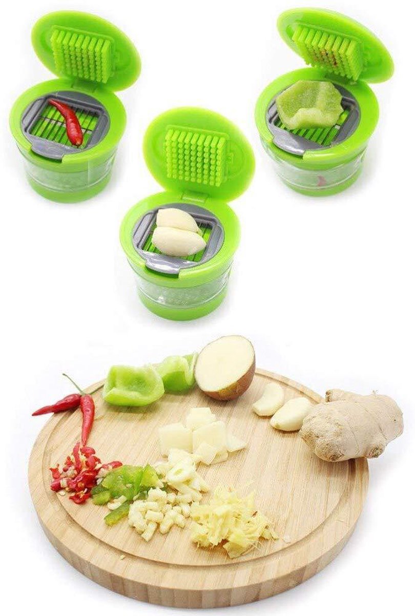 Garlic Press Pro - Compact garlic press with container