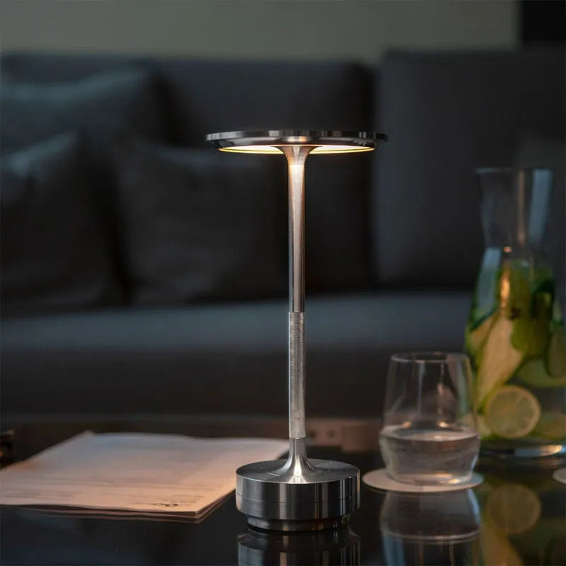 Industrial Dimmable Lamp with Rustic Design – Silver &amp; Gold