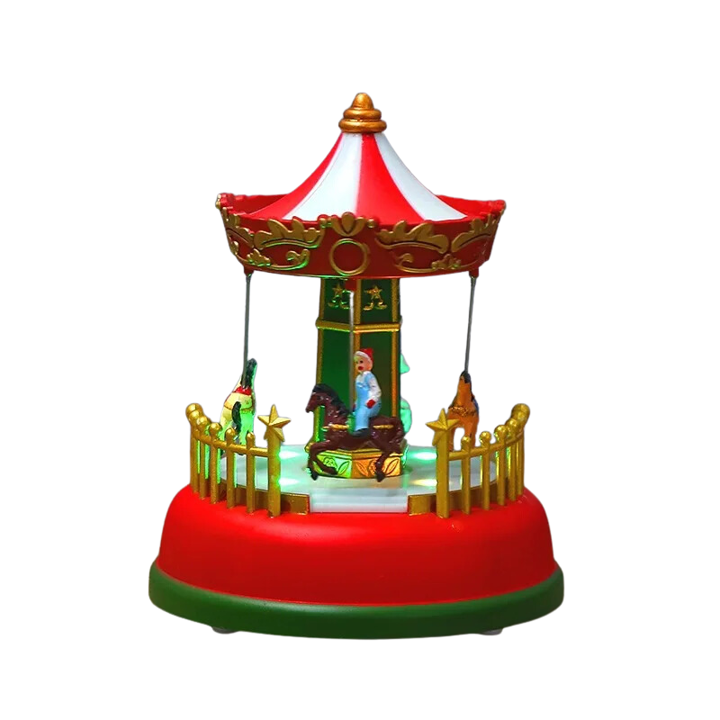 MagicHouse Christmas Decoration - Captivating Spinning Christmas House with Lights and Music