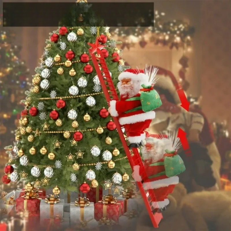 Climbing Santa Claus - Magical Musical Climbing Santa Claus Decoration