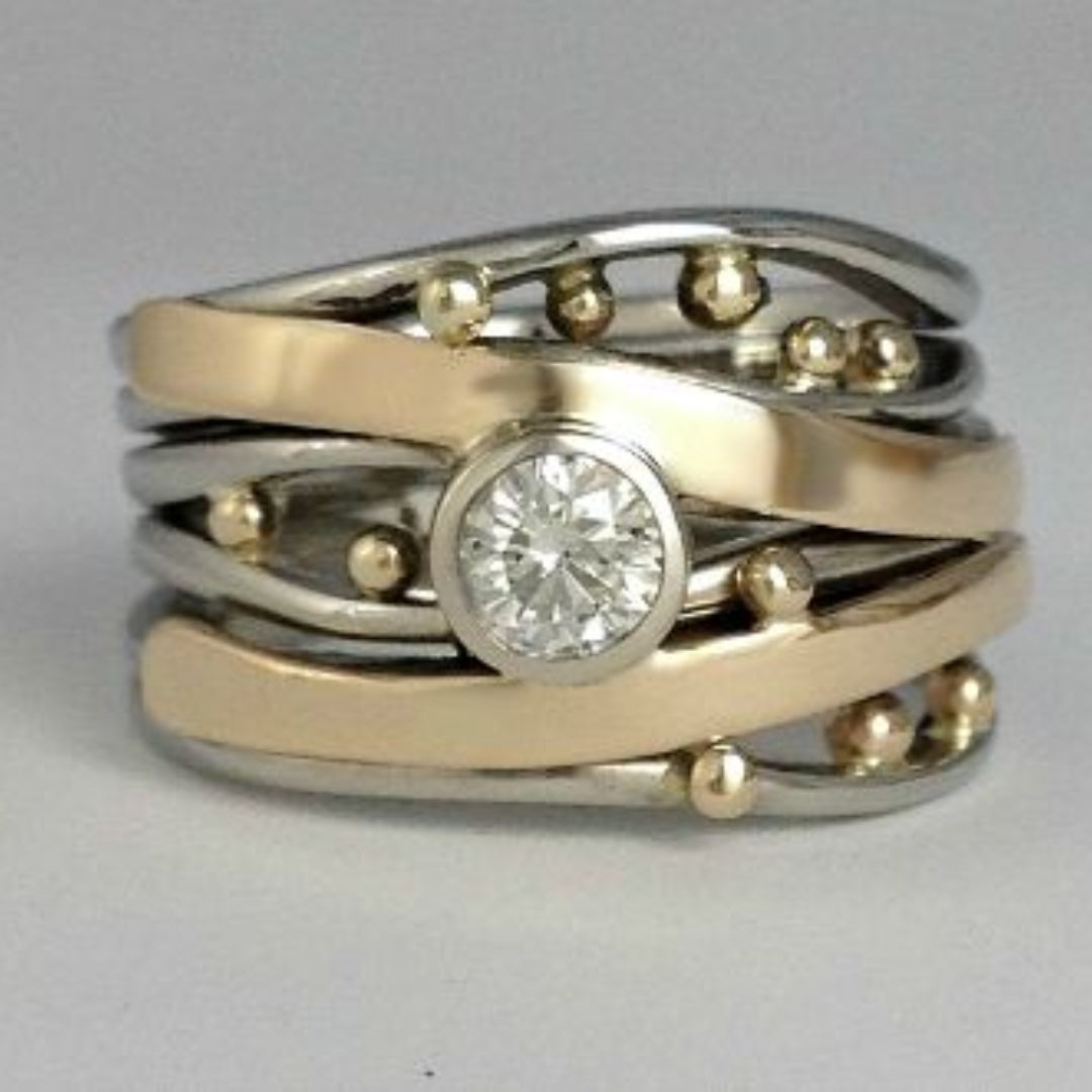 Celia Ring – Timeless Gold Zirconia Jewelry