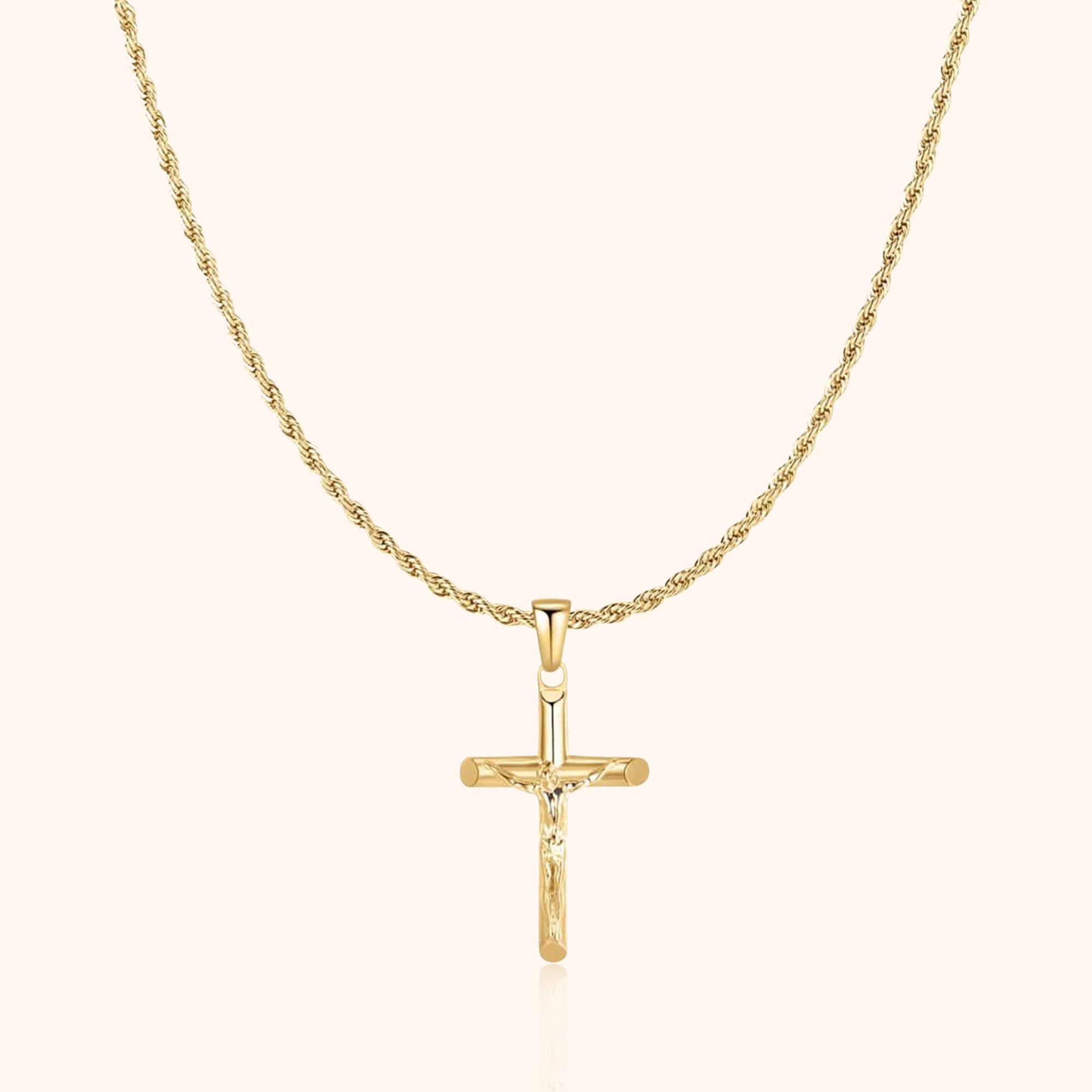 Elegant Men's Necklace with Cross - Salvator Elegance