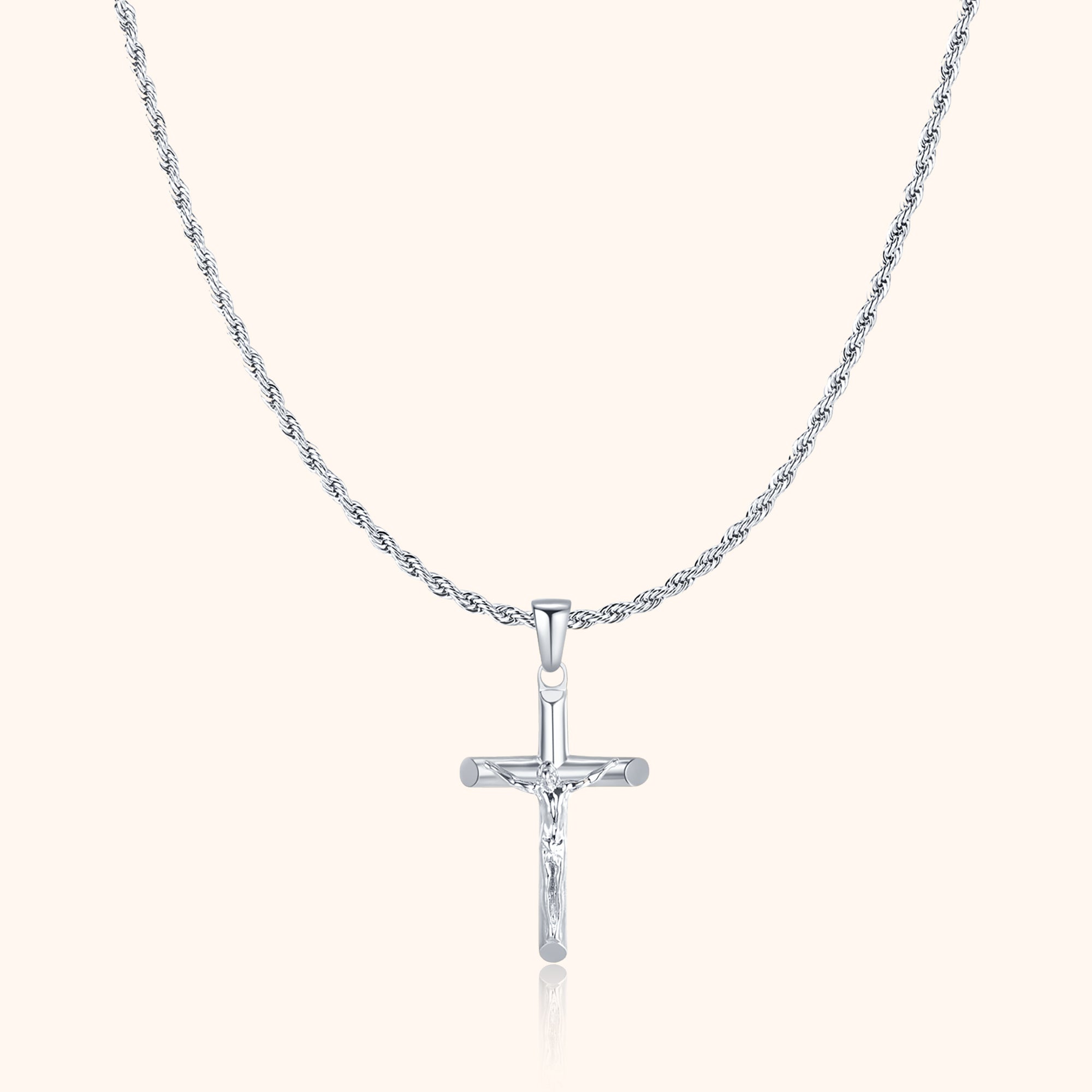 Elegant Men's Necklace with Cross - Salvator Elegance