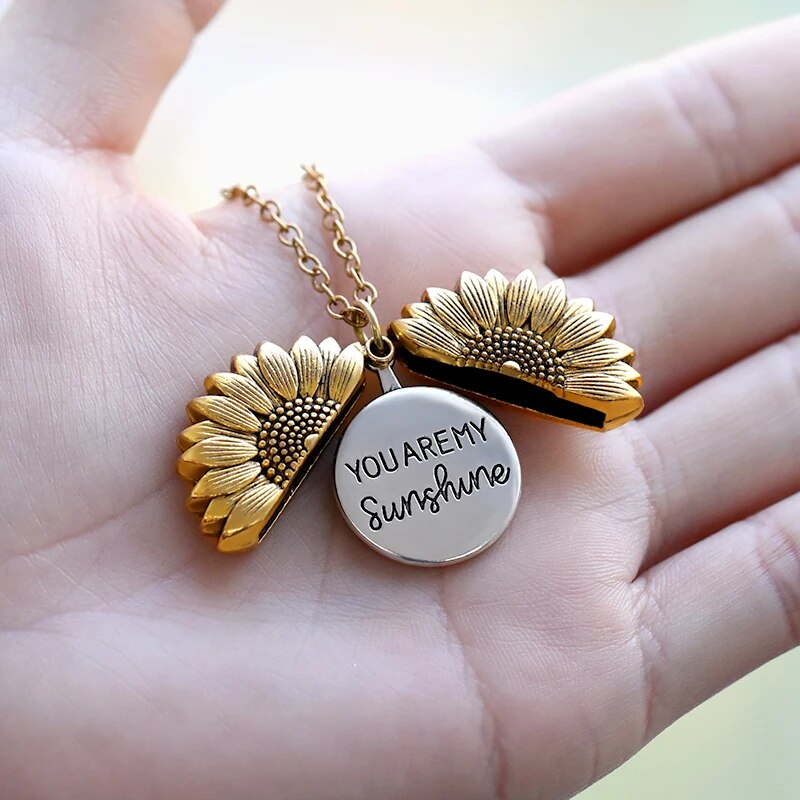 SunBlossom Halsband - Elegant Solros Medaillon