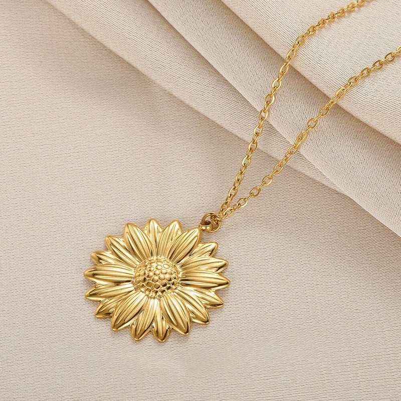 SunBlossom Halsband - Elegant Solros Medaillon