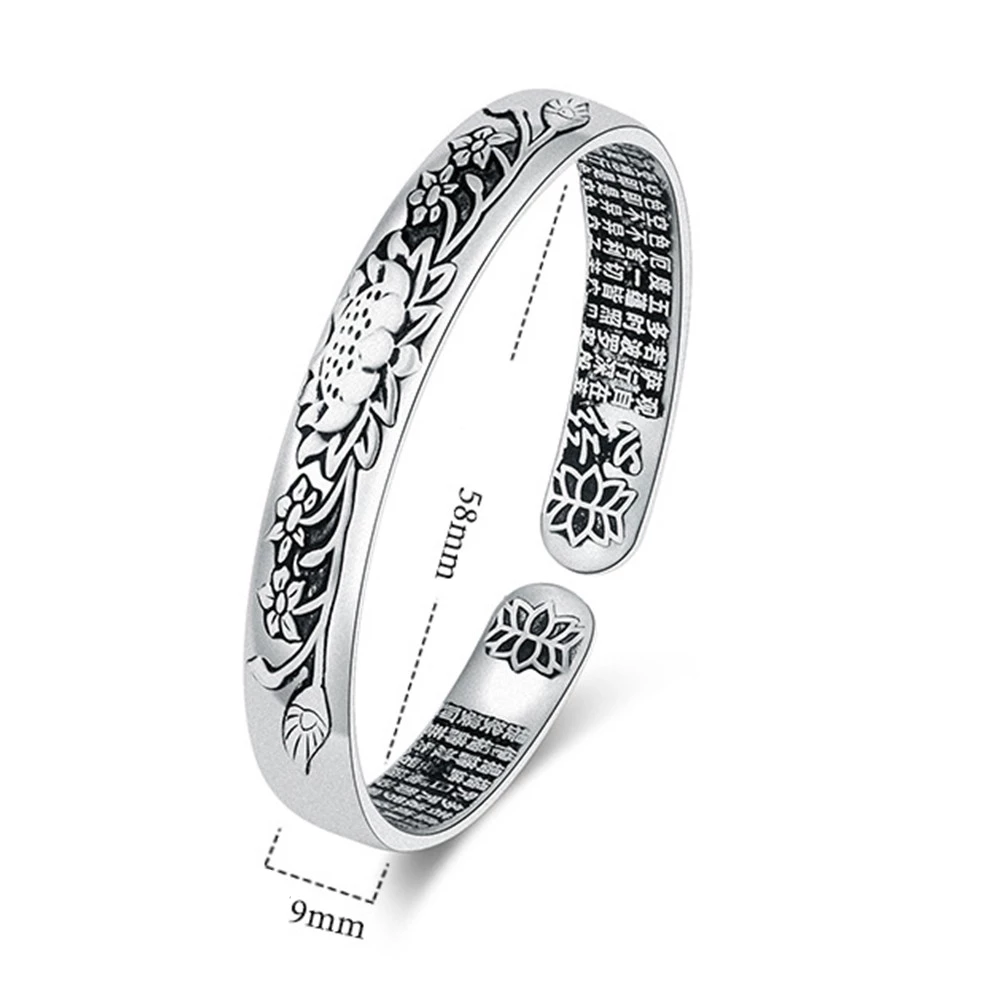 SerenitySilver Bracelet – Stylish Lotus Bracelet