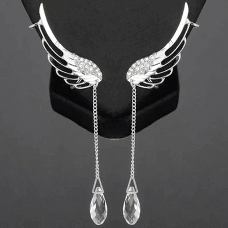 Captivating Long Angel Wings Ear Drops | Unique and Elegant Earrings