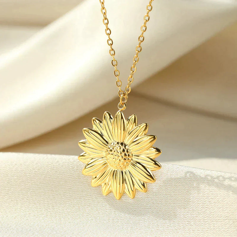 SunBlossom Halsband - Elegant Solros Medaillon