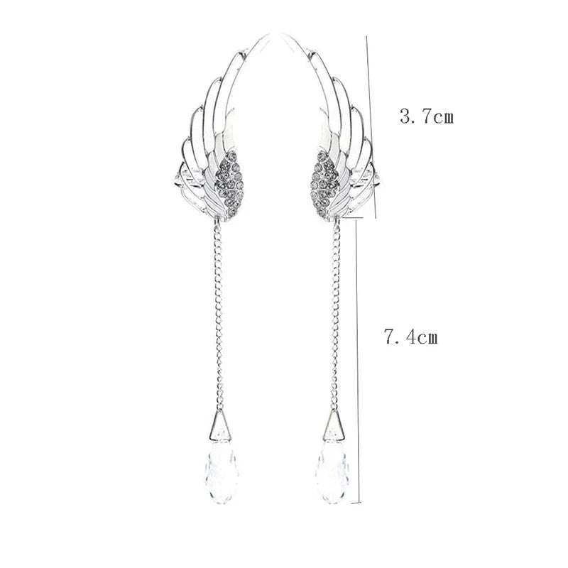 Captivating Long Angel Wings Ear Drops | Unique and Elegant Earrings