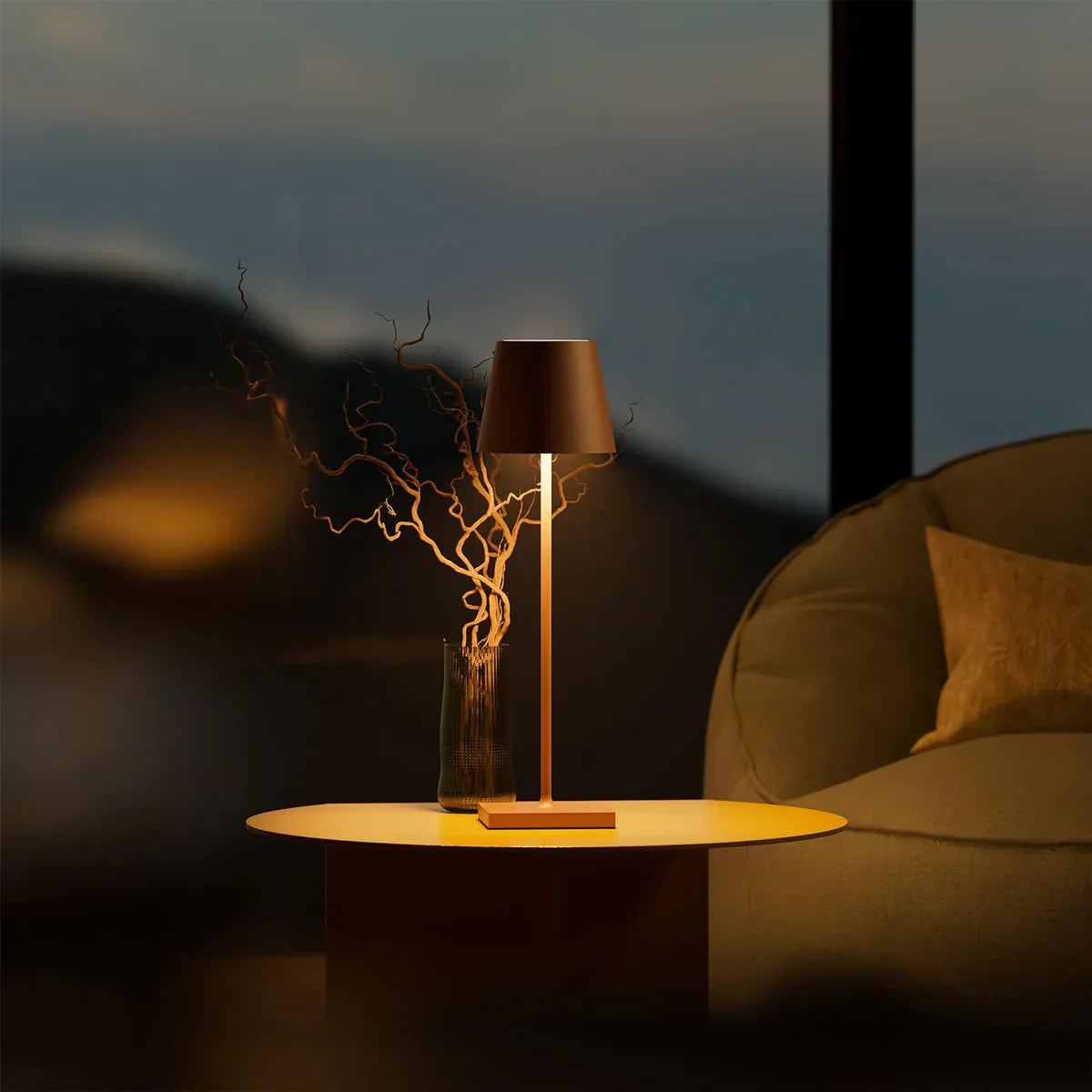 LumiLuxe - Elegant Table Lamp with Wireless Charging Function