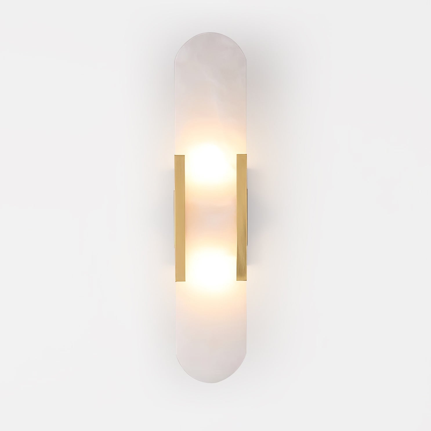 Elegant Melange - Handgjord Alabaster Vägglampa