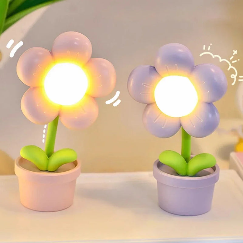 BloomLite – Stämningsfull Blommig Bordslampa med Mjuk LED-Belysning