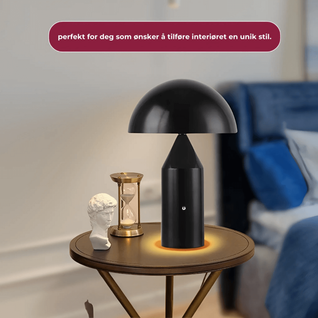 Luxe Nordic Gold Mushroom - LED Lamp for Atmospheric Interiors