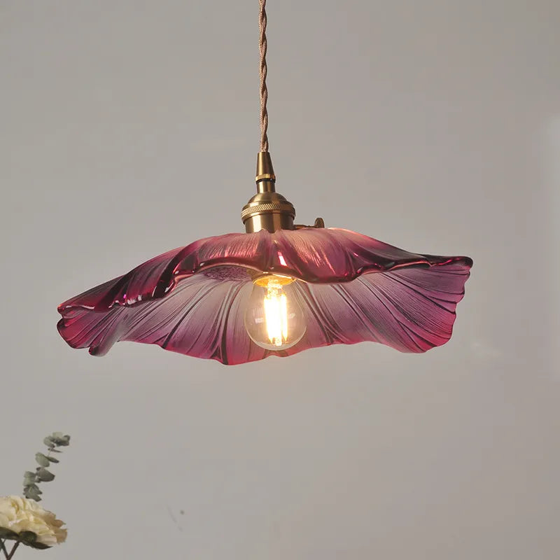 FloraShine Light - Elegant Glass Lamp with Flowers