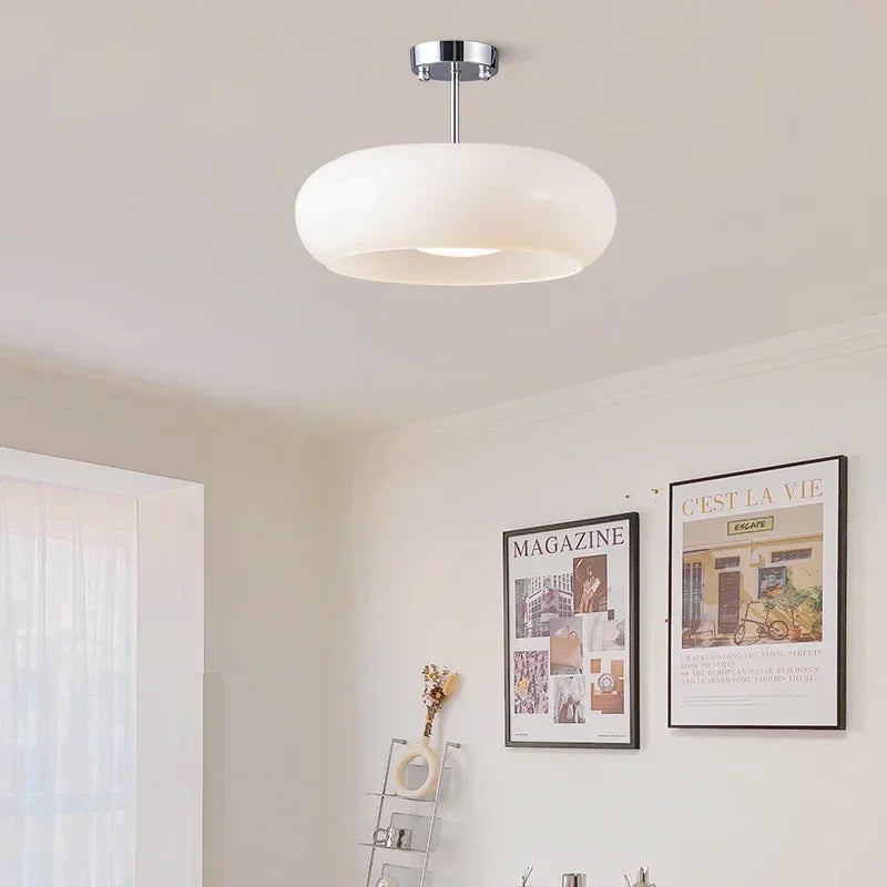 LuminaCraft - Elegant Glass Chandelier with LED for Atmospheric Lighting