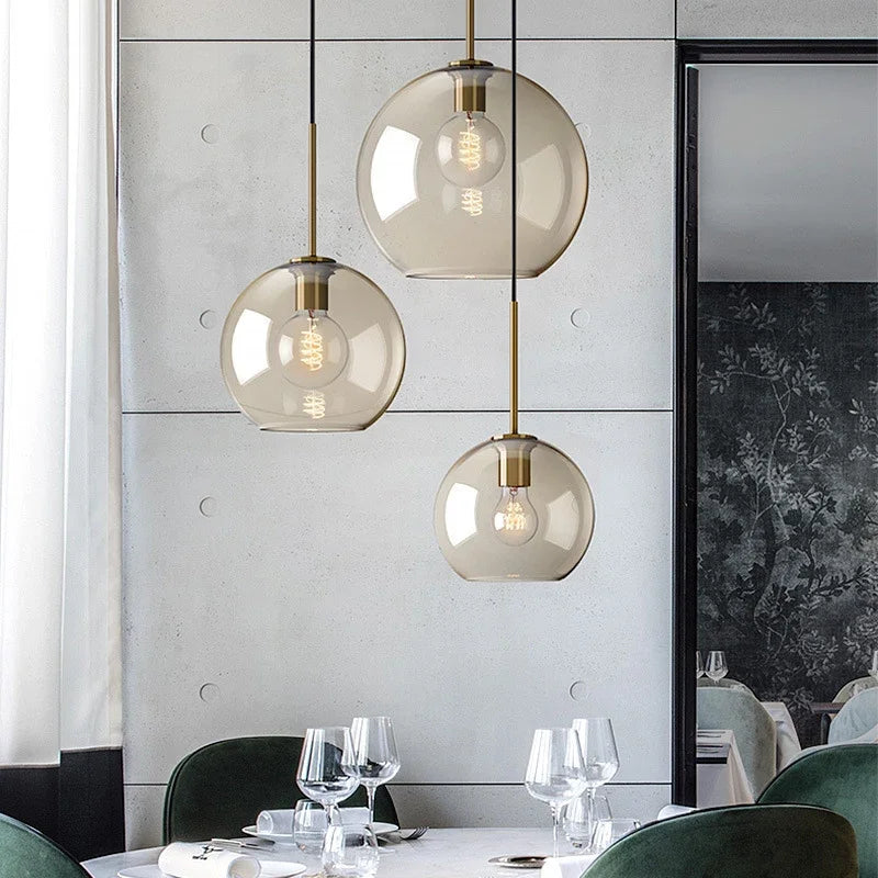 NordicGlow – Elegant Scandinavian Glass Ceiling Lamp