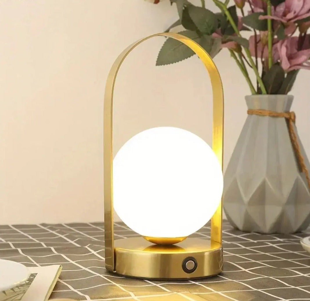 Elegant Portable LED Table Lamp with Touch Control and Rechargeable Battery