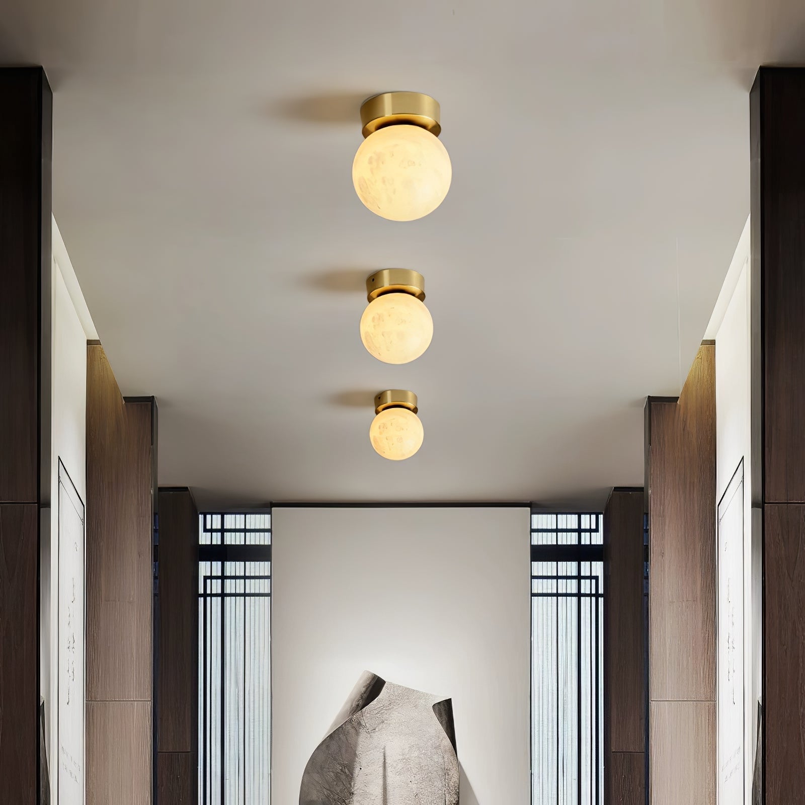 LumaBreeze Ceiling Light - Luxurious Modern Alabaster LED Ceiling Light