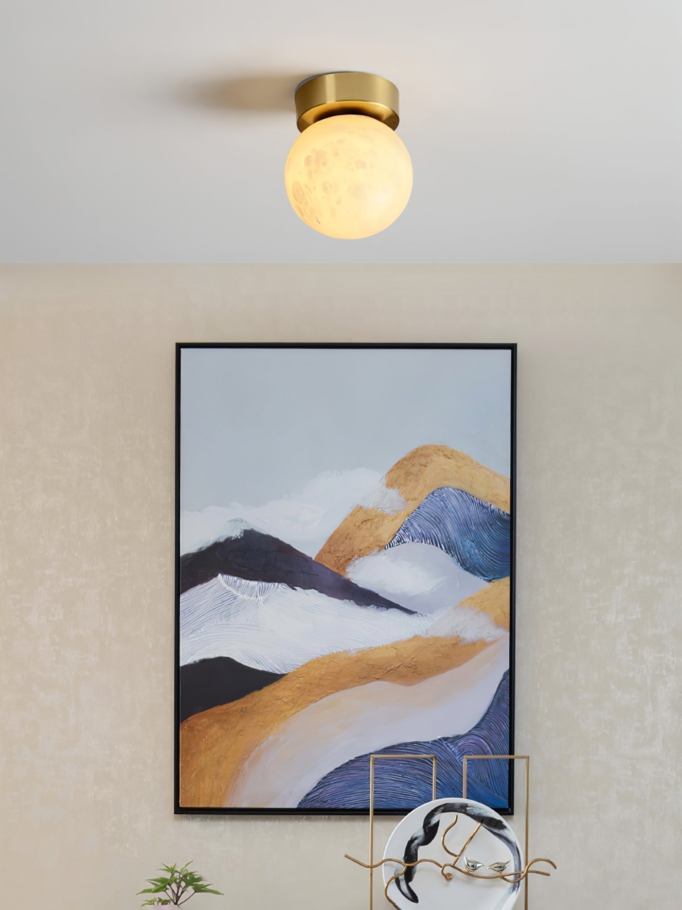 LumaBreeze Ceiling Light - Luxurious Modern Alabaster LED Ceiling Light