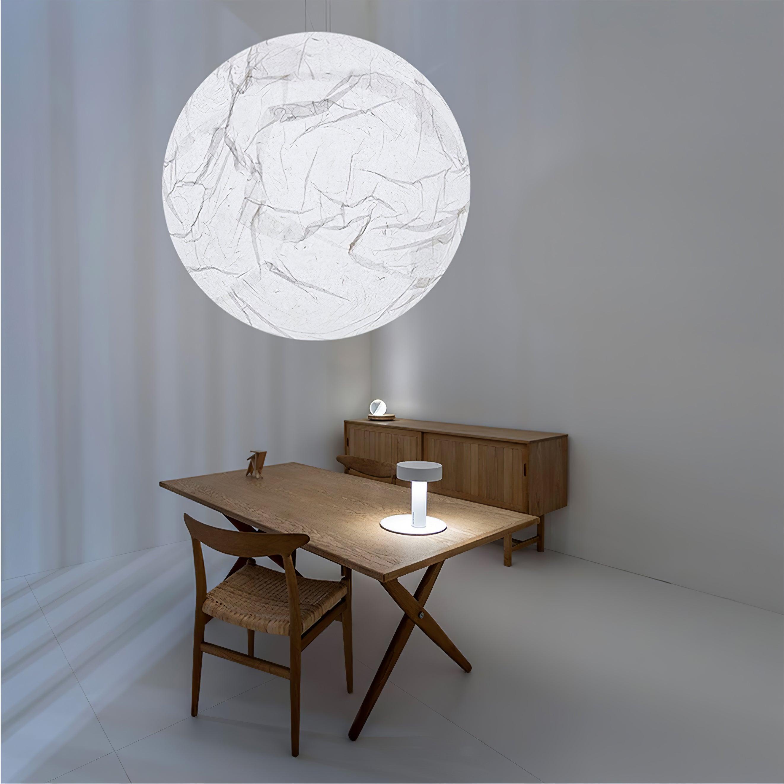 EclatSelene Ceiling Lamp - Luxurious Natural Silk Ceiling Lamp