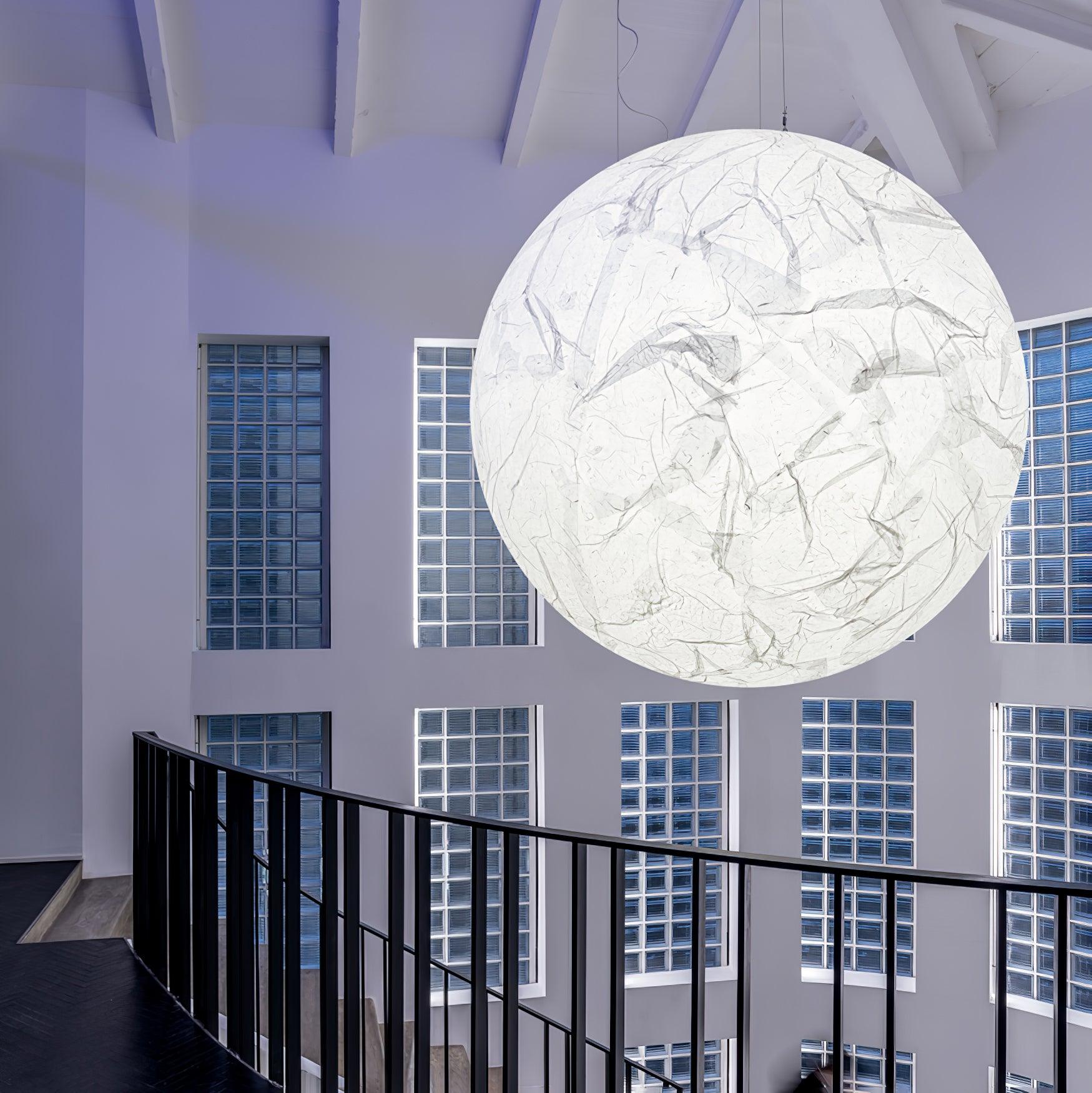 EclatSelene Ceiling Lamp - Luxurious Natural Silk Ceiling Lamp