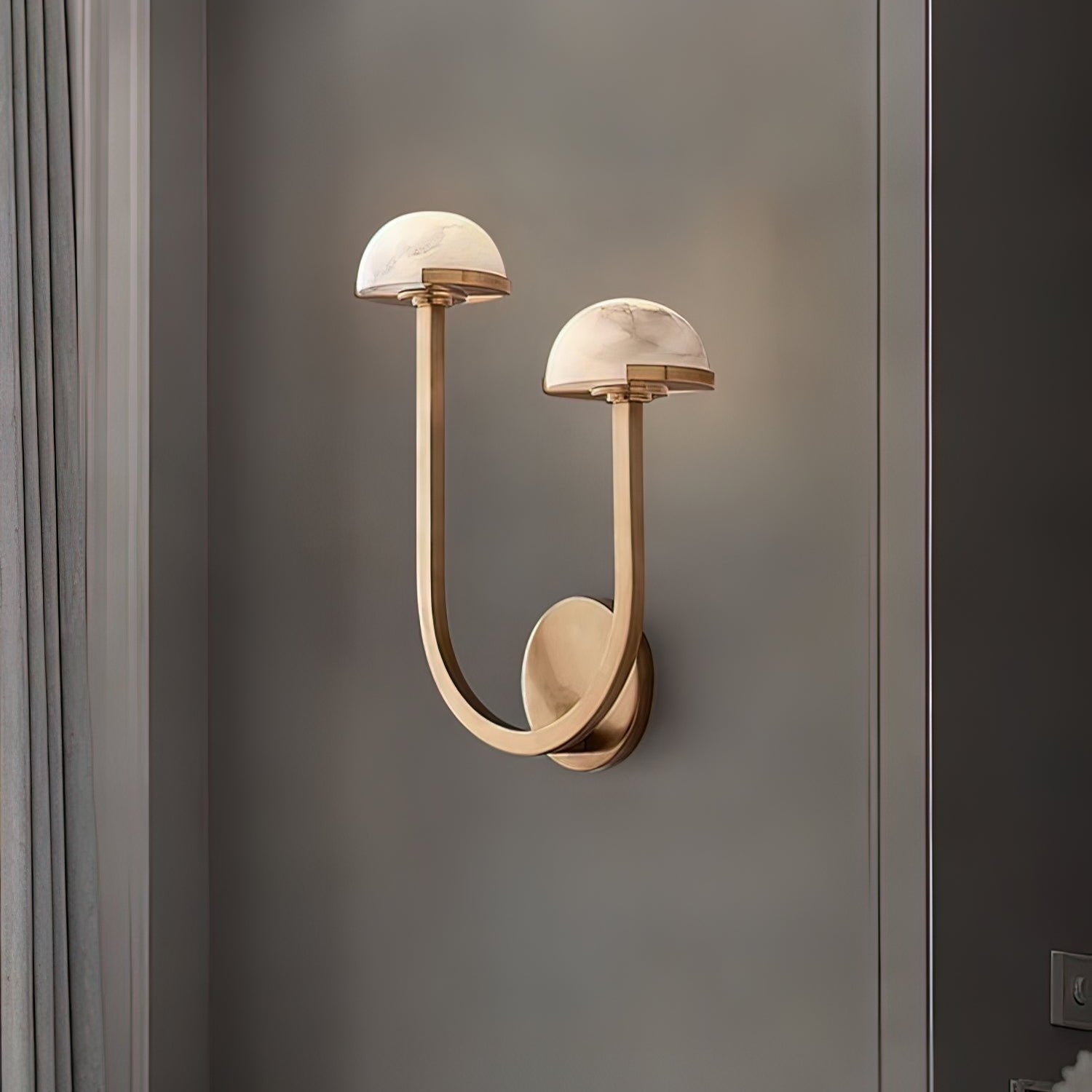MushroomGlow Weather Lamp - Organic Alabaster Design