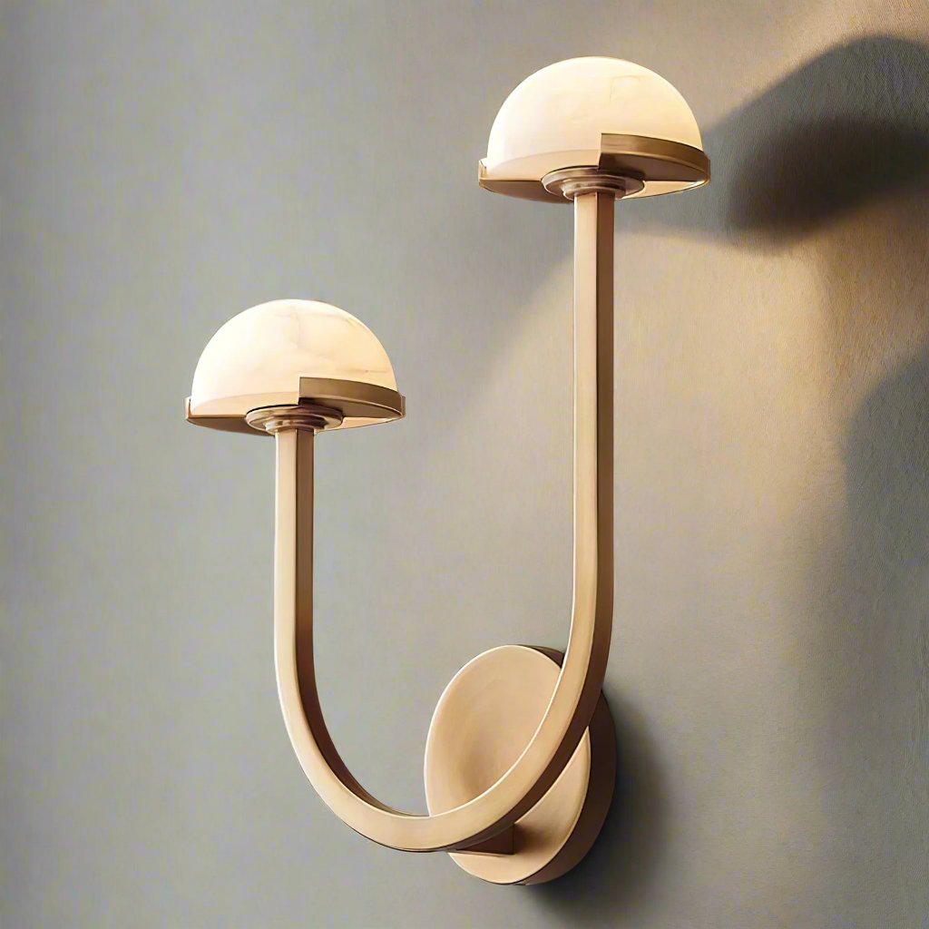 MushroomGlow Weather Lamp - Organic Alabaster Design