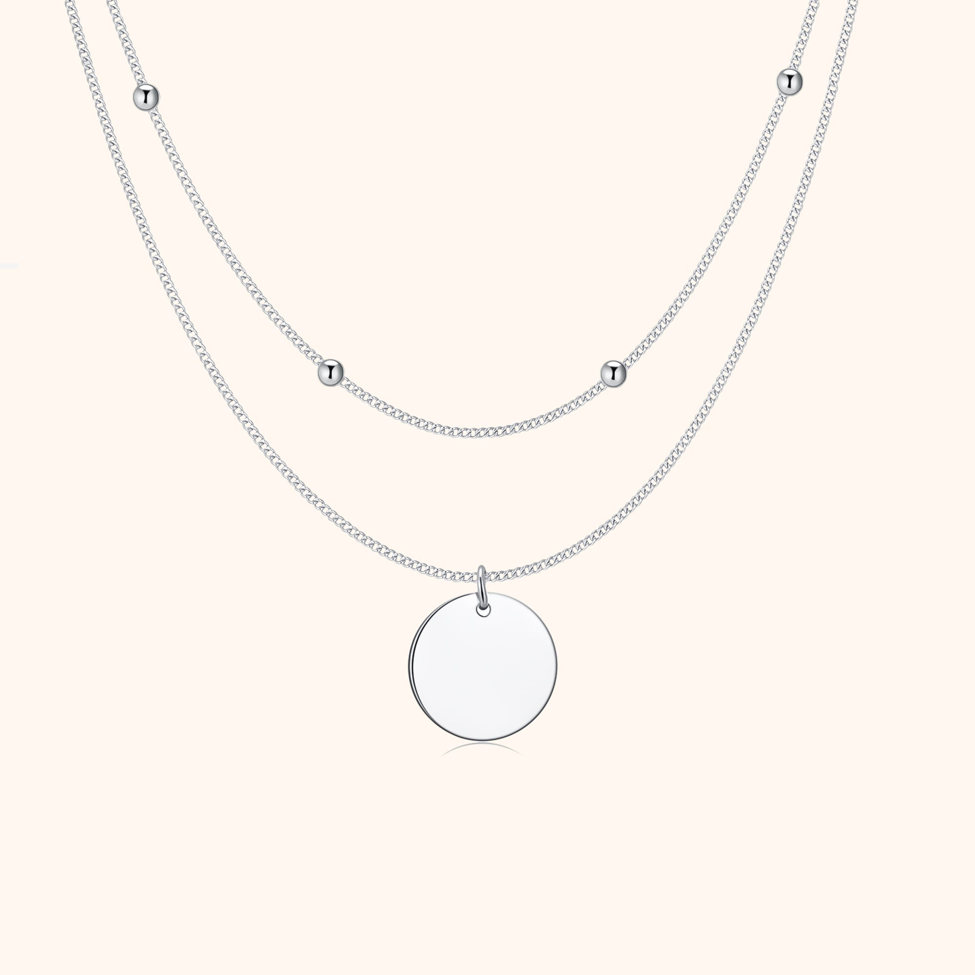 Elegant Double Medallion Necklace – Amélie