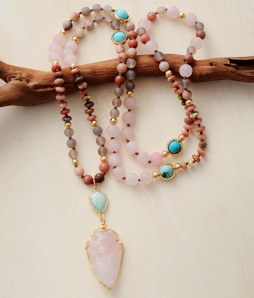 Rose Quartz Harmony Necklace – Protection and Energy