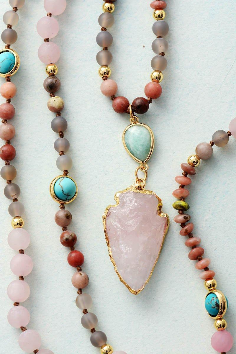 Rose Quartz Harmony Necklace – Protection and Energy
