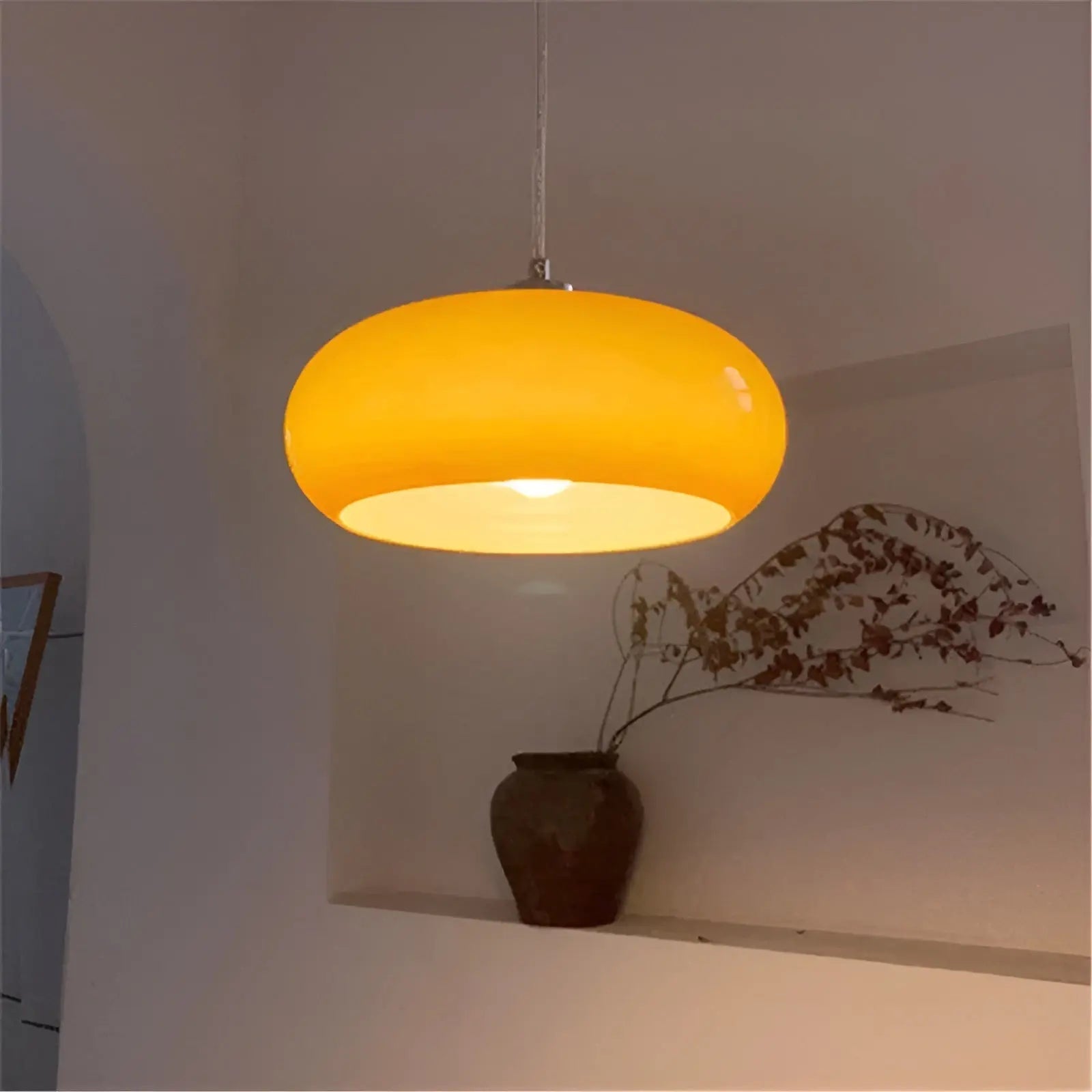 Luxe Retro Glass Pendant - Elegant LED Ceiling Light