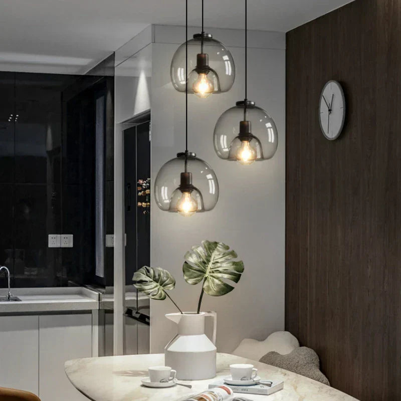 LumiGlow Pendant - Modern Glass Chandelier for Luxury Interiors