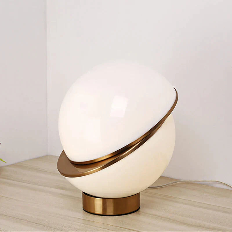 Scandinavian SnowGlobe Lamp - Elegant White Globe Shape